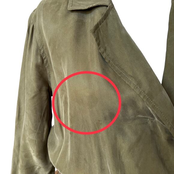 Paige NWT Dyanne Shirt Dress in Dark Olive Green XS - Picture 7 of 10